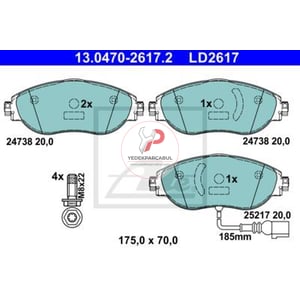 Fren Balatası Ön Seramik Balata Wva24738 / 20 mm