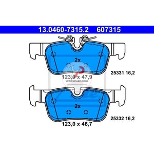 Fren Balatası Arka Wva25331 / 16,2 mm