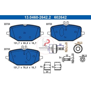 Fren Balatası Arka 18,7 mm