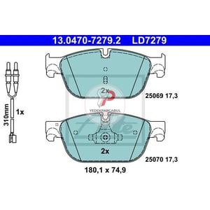 Fren Balatası Ön Seramik Balata Wva25069 / 17,3 mm