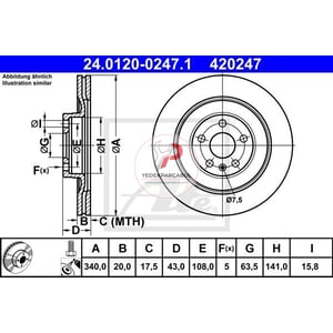 Arka Havalı Fren Diski 340×20 mm