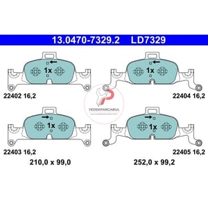 Fren Balatası Ön Seramik Balata Wva22402 / 16,2 mm