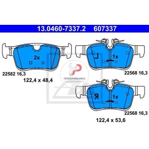 Fren Balatası Arka Wva22568 / 16,3 mm