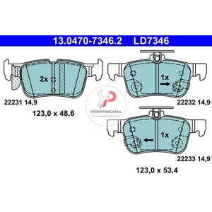 Fren Balatası 231×14,9 mm