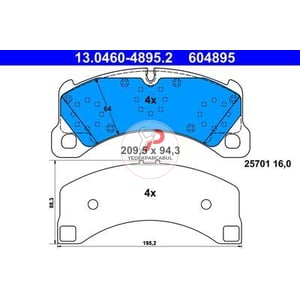 Fren Balatası Ön 16 mm / Wva25701