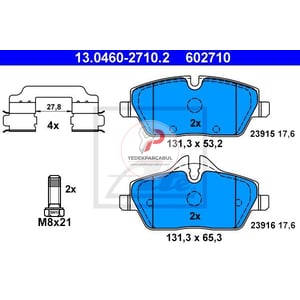 FREN BALATASI ÖN BMW 1 SERİSİ E87 1.16i WVA23915 / 17,6 mm