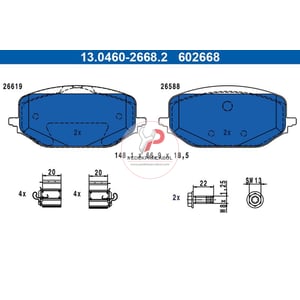 Fren Balatası Ön ** 304 mm Disk Için Trw Sistem** Wva 26619 / 18,5 mm