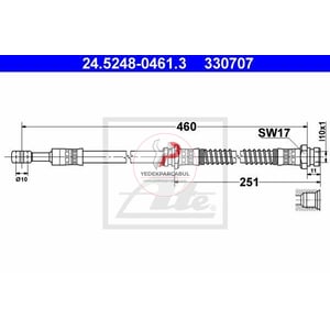 FREN HORTUMU ÖN S40 1.NESİL 95>03 / V40 95>04 460 mm