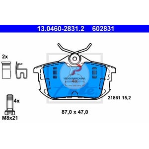 FREN BALATASI ARKA CARISMA MITSUBISHI 96>06 COLT 04>12 SPACE STAR 98> / FORFOUR SMART 04>06 / S40 VOLVO 95> WVA21861 / 15,2 mm