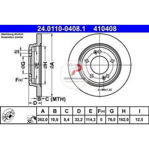 Fren Diski Arka 262×10 mm