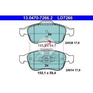 Fren Balatasi Ön Serami̇k Balata wva24538 / 17,9 mm