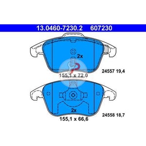 FREN BALATASI ÖN WVA 24558 / 19,4 mm