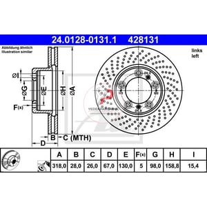 Ön Sol Boyalı Fren Diski 318 mm