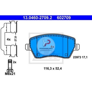 Fren Balatası Ön Wva23973 / 17,1 mm