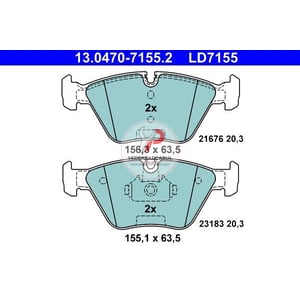 Fren Balatası Ön Wva23183 / 20,3 mm