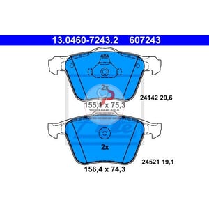 Fren Balatası Ön Wva24142 / 20,6 mm - 19,1 mm
