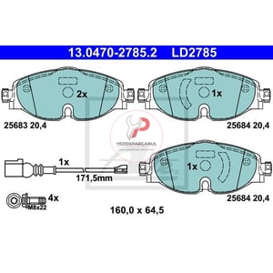 Fren Balatasi Ön Serami̇k Balata wva25683 / 20,4 mm