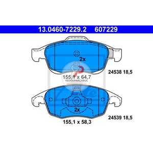 Fren Balatası Ön Wva24538 / 18,5 mm