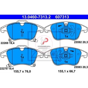 Fren Balatası Ön Wva22269 / 19,4 mm