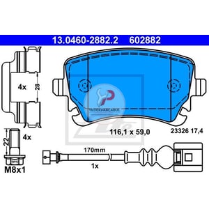 Fren Balatası Arka Fişli Wva23326 / 17,4 mm