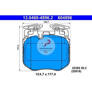 Fren Balatası Ön Wva22618 / 20,3 mm