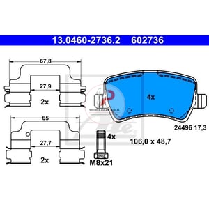 Fren Balatası Arka Wva24496 / 17,3 mm