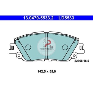 Fren Balatası Ön Seramik Balata Wva 22768 / 16,5 mm