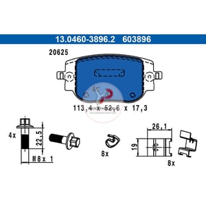 Fren Balatası Arka Wva 20625 / 17,3 mm