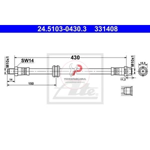 FREN HORTUMU ÖN BMW 3 E36 95> 430 mm