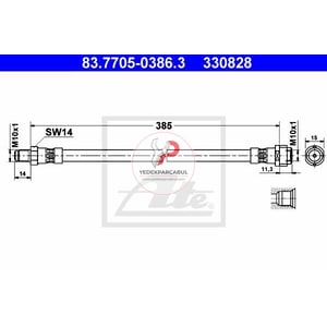 FREN HORTUMU ÖN C SERİSİ W 202 W203 W204 KASA E SERİSİ W210 KASA 385 mm