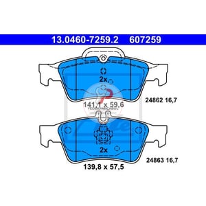 Fren Balatası Arka Wva23334 / 16,7 mm