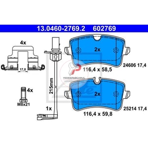 Fren Balatası Arka Wva25214 / 17,4 mm
