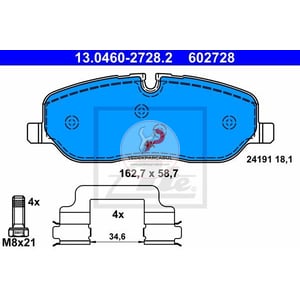 FREN BALATASI ÖN DISCOVERY 3 / Range Rover 3 / Range Rover Sport (L320) WVA24191 / 18,1 mm