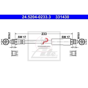 Arka Fren Hortumu 233 mm