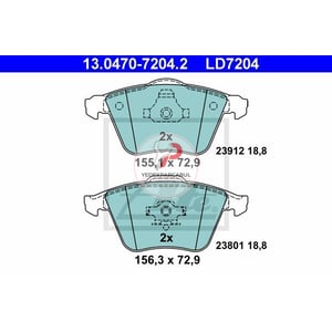 FREN BALATASI ÖN SERAMİK BALATA WVA23912 / 18,8 mm