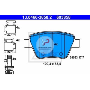 FREN BALATASI ARKA GOLF VI 08> EOS 06> JETTA III 05> JETTA IV 10> SCIROCCO 08> BEETLE 11> CADDY (2011- 2015) TOURAN 03> / A1 10> A3 / ALTEA 04> LEON 05> / OCTAVIA II 04> SUPERB 08> YETI 09> WVA24563 / 17,7 mm