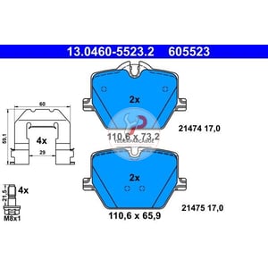 Fren Balatası Arka Wva 21474 / 17 mm