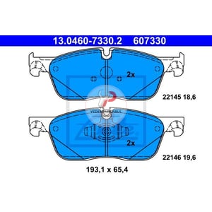 FREN BALATASI ÖN LAND ROVER DISCOVERY SPORT (L550) 2015 > 2.0 / 2.2 D RANGE ROVER EVOQUE 2011 > 2.0 / 2.2 D 325 mm Disk İçin RANGE ROVER VELAR (L560) 17> WVA22146 / 19,6 mm