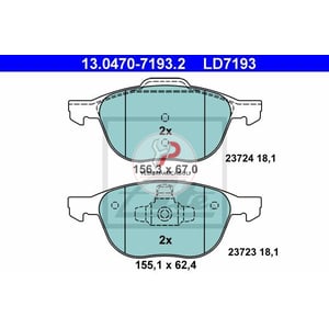 Fren Balatası Ön Seramik Balata Wva23723 / 18,1 mm