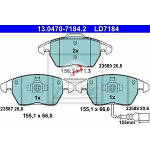 FREN BALATASI ÖN FİŞLİ VOLKSWAGEN GOLF IV 97> GOLF V 03> GOLF VI 08> POLO V 09> JETTA III 05> JETTA IV 10> PASSAT B7 10> PASSAT B6 05> SCIROCCO 08> BEETLE 11> CADDY III 04> / A1 10> A3 03> / ALTEA 04> IBIZA V 08> LEON 05> SERAMİK BALATA WVA23587 / 20,6 mm