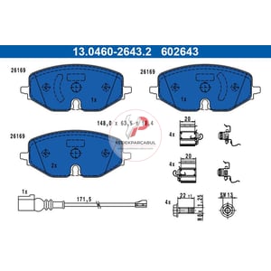 Fren Balatası Ön *** 288 mm Disk Için *** Wva 26169 / 18,4 mm
