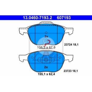 Fren Balatası Ön Wva23723 / 18,1 mm