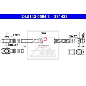Ön Fren Hortumu 564 mm